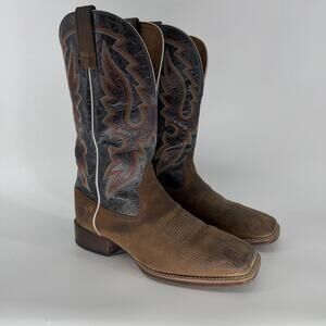 ARIAT Barton Ultra Western Boots Embroidery Cowboy Square Toe Men's Size 10.5 EE